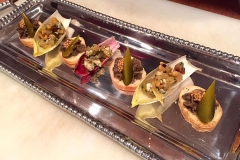 A selection of delicious vegan hors d’oeuvres by Casa Nova Custom Catering, Santa Fe, NM