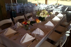 Las Golondrinas wedding tale settings by Casa Nova Custom Catering, Santa Fe, NM