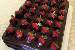 Mexican Chocolate Cake with Strawberries by Casa Nova Custom Catering, Santa Fe, NM
